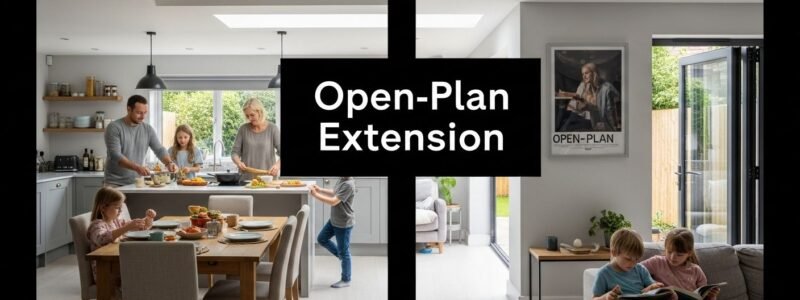 open-plan extension family living open-plan extension family living