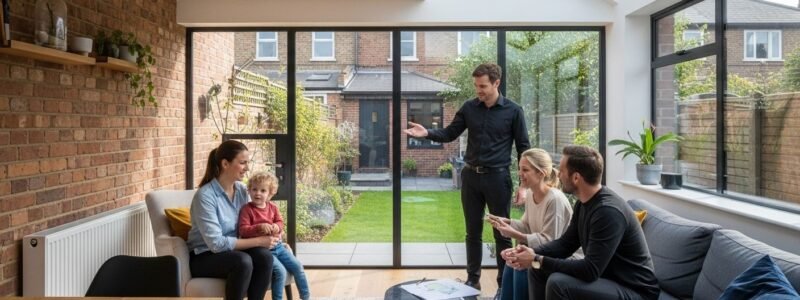 side extension, modern home, family side extension, modern home, family