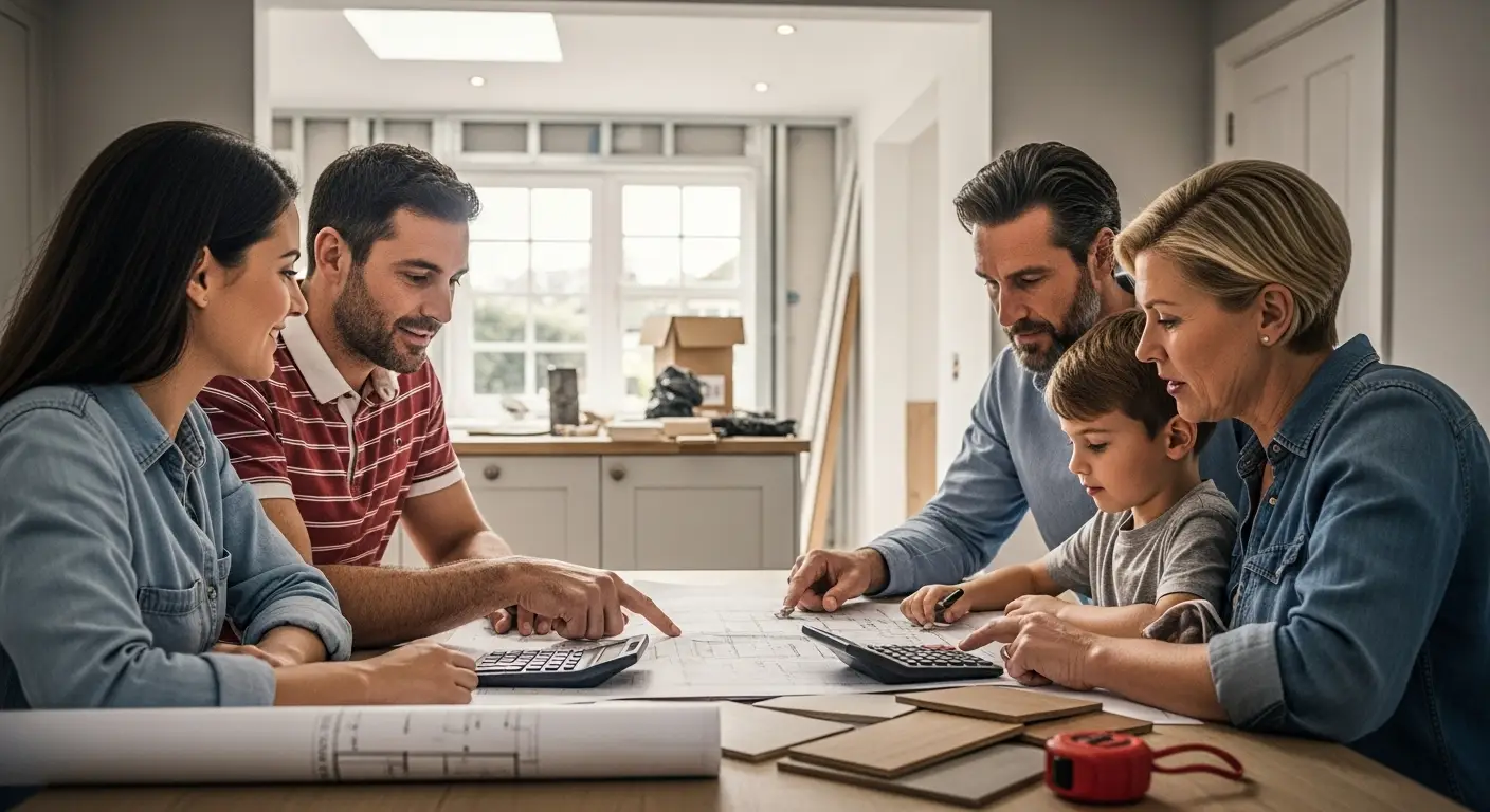 home extension budgeting, homeowners planning, renovation costs