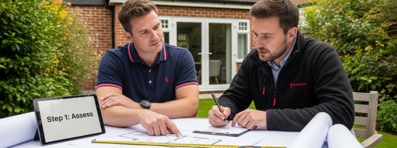 London home extension steps