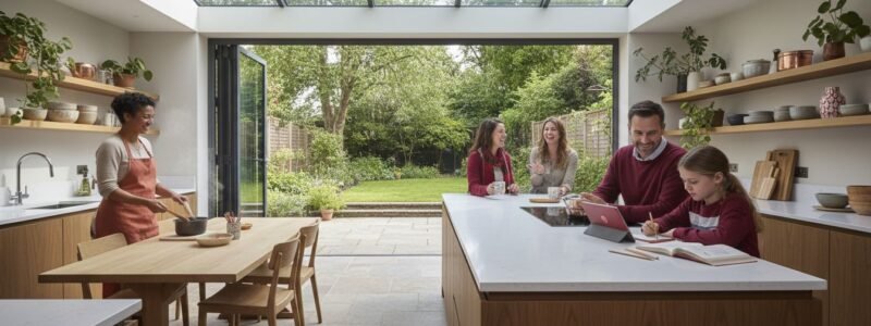 open plan kitchen extension